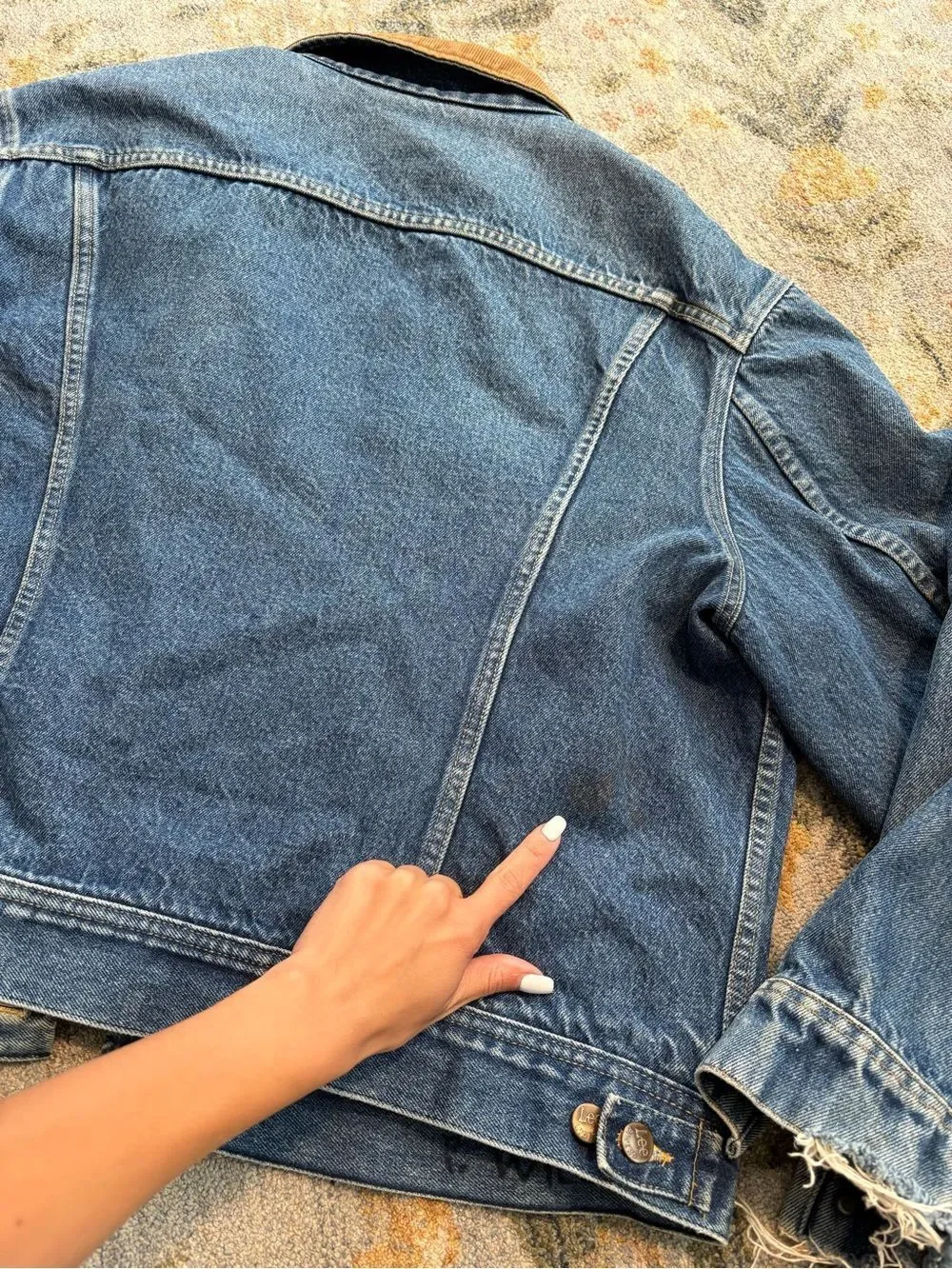 Vintage Lee Storm Rider Denim Jacket XL 46 R Blanket Lined CHORE COAT